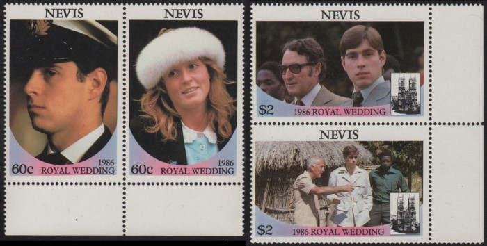 Nevis 1986 Royal Wedding (1st issue) Stamps