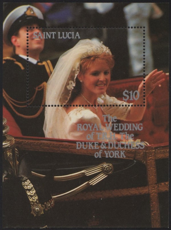Saint Lucia 1986 Royal Wedding (1st issue) Unissued Souvenir Sheet