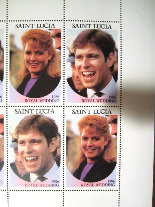 Saint Lucia 1986 Royal Wedding 80c Perforated Missing Value