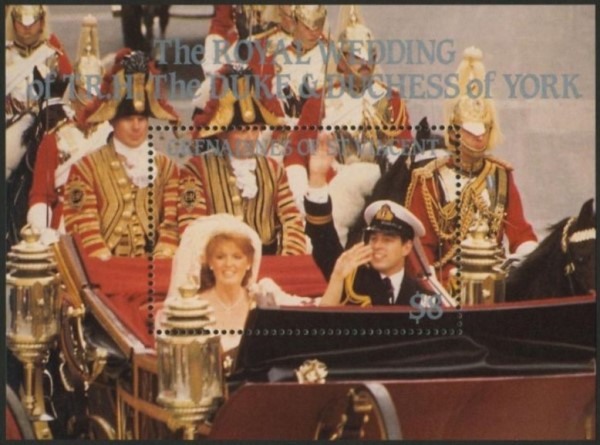 Saint Vincent Grenadines 1986 Royal Wedding (1st issue) Souvenir Sheet