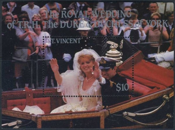 Saint Vincent 1986 Royal Wedding (1st issue) Souvenir Sheet