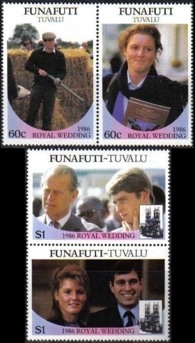 Funafuti 1986 Royal Wedding (1st issue) Stamps