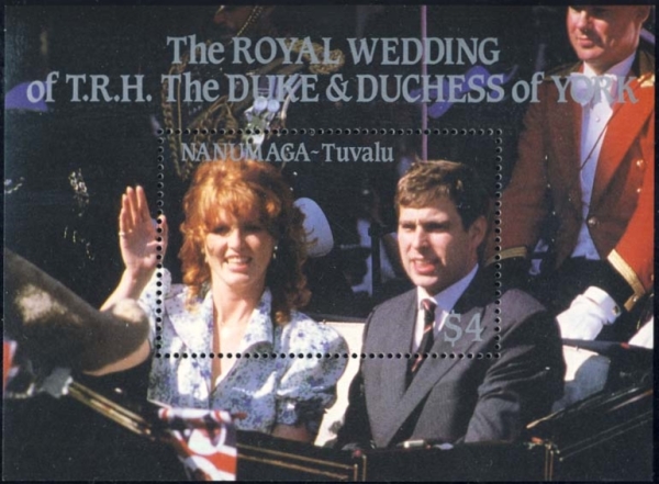 Nanumaga 1986 Royal Wedding (1st issue) Souvenir Sheet