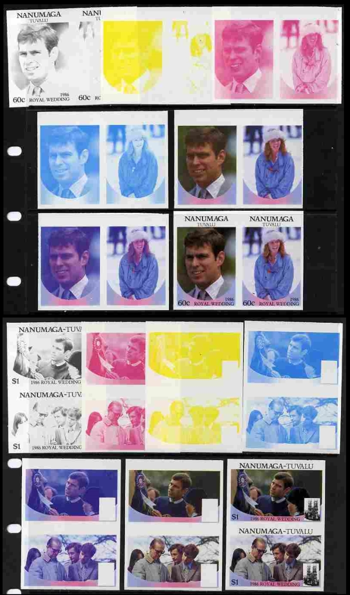 Nanumaga 1986 Royal Wedding Progressive Color Proofs
