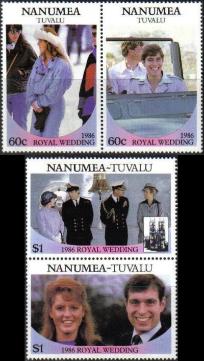 Nanumea 1986 Royal Wedding (1st issue) Stamps