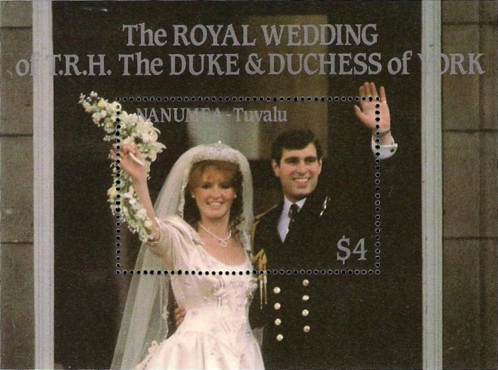 Nanumea 1986 Royal Wedding (1st issue) Souvenir Sheet