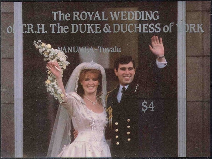 Nanumea 1986 Royal Wedding Imperforate Souvenir Sheet
