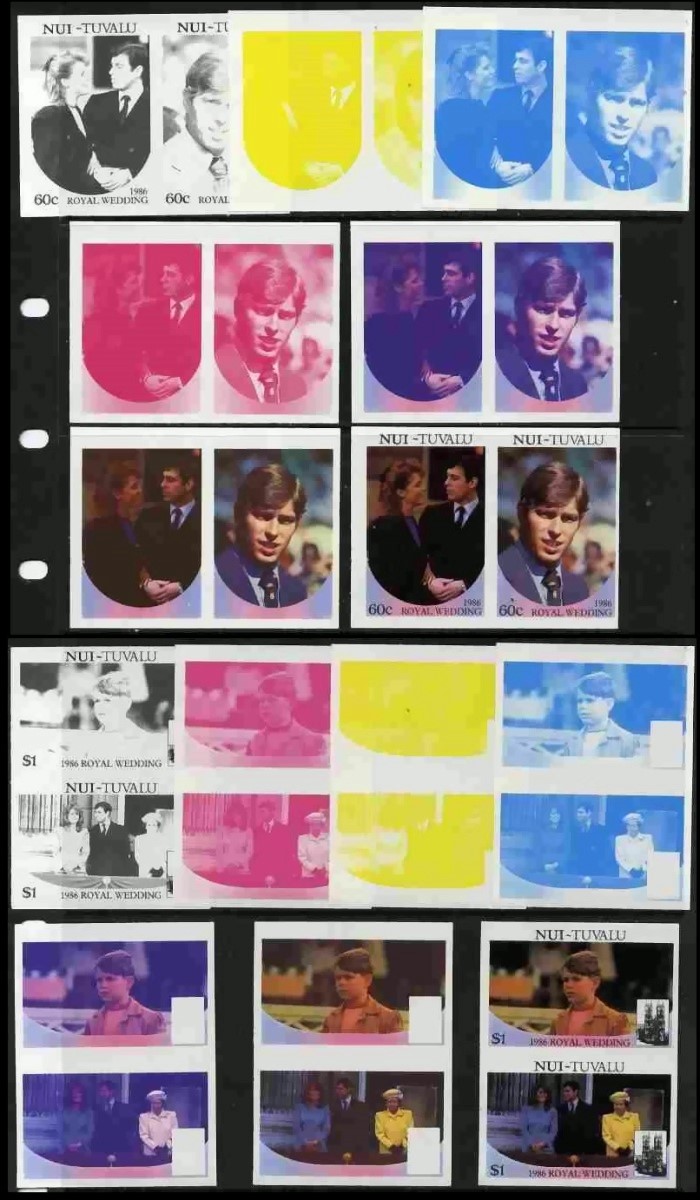 Nui 1986 Royal Wedding Progressive Color Proofs