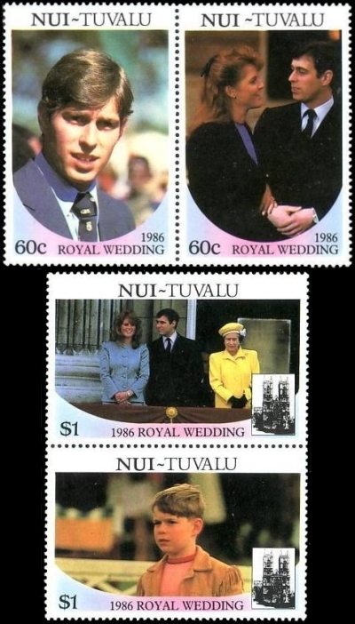Nui 1986 Royal Wedding (1st issue) Stamps