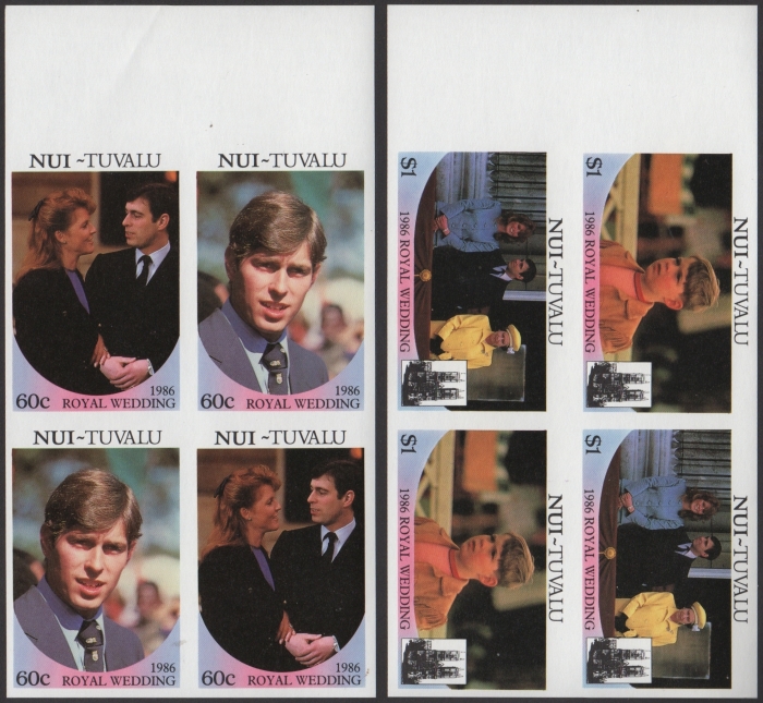 Nui 1986 Royal Wedding Imperforate Booklet Panes
