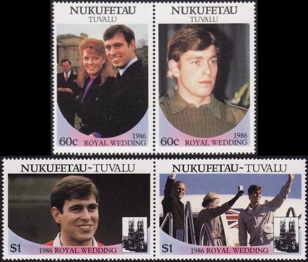 Nukufetau 1986 Royal Wedding (1st issue) Stamps