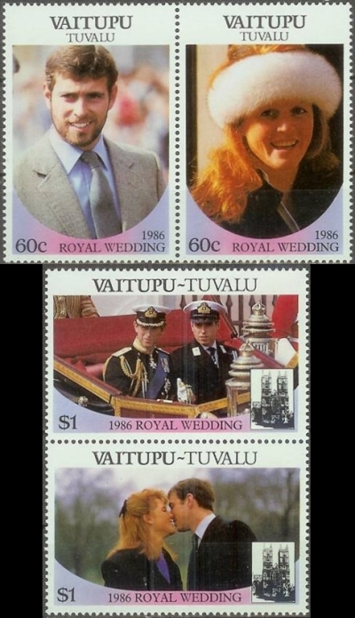 Vaitupu 1986 Royal Wedding (1st issue) Stamps