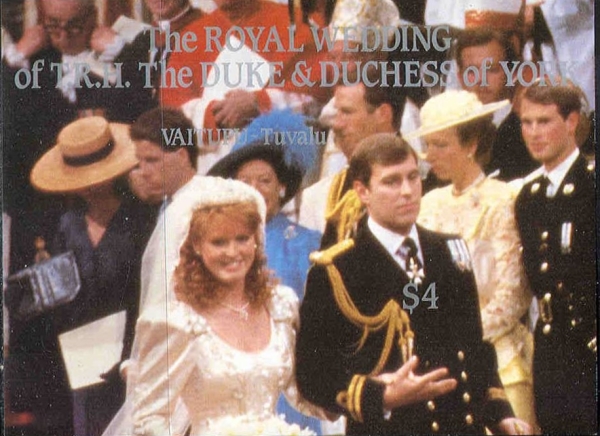 Vaitupu 1986 Royal Wedding Imperforate Souvenir Sheet