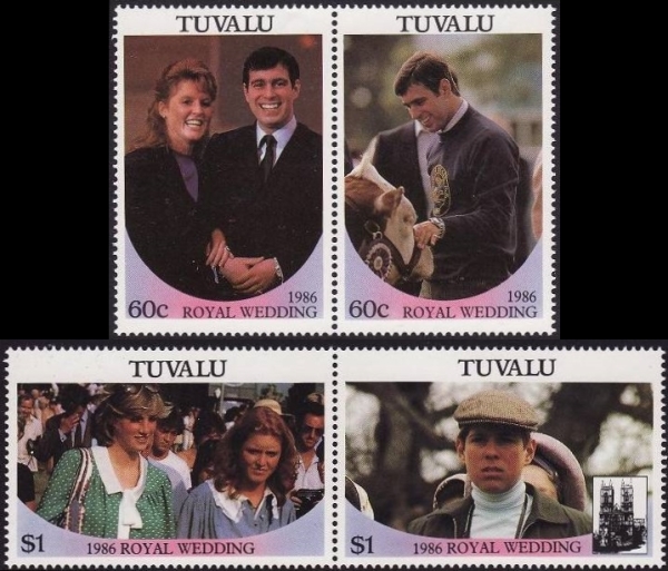 Tuvalu 1986 Royal Wedding (1st issue) Stamps