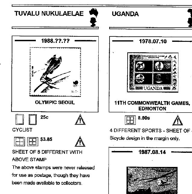 Tuvalu Nukulaelae 1988 Olympic Games Unissued Stamp