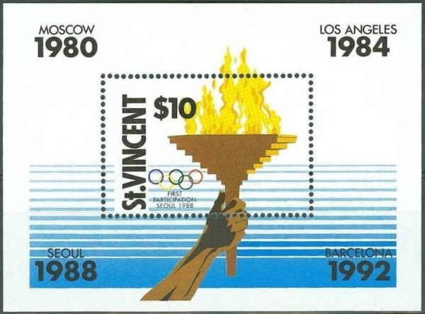 Saint Vincent 1988 Olympic Games Souvenir Sheet