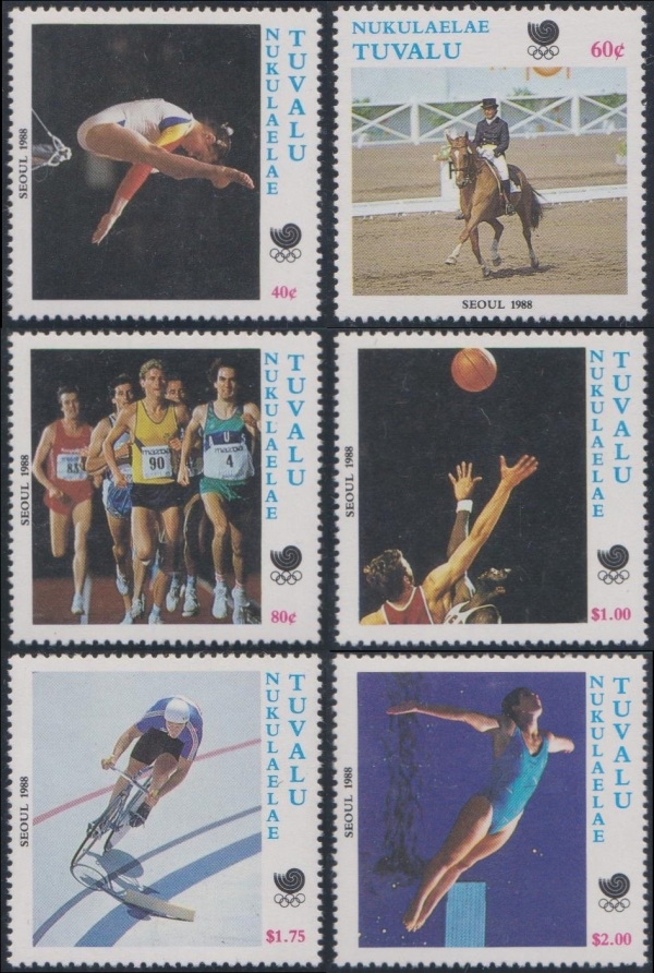 Tuvalu Nukulaelae Unissued 1988 Olympic Games Stamp Set