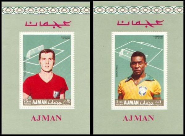 Ajman 1968 Soccer Champions Deluxe Sheetlets