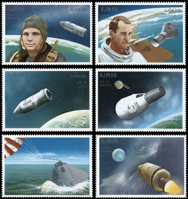 Ajman 1968 Space Exploration Apollo 7 Stamps