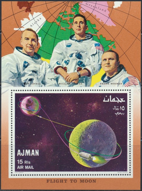 Ajman 1968 Space Exploration Apollo 7 Block 68 Souvenir Sheet