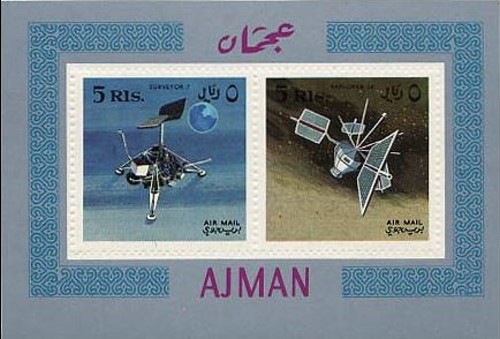 Ajman 1968 Space Research Block 35 Souvenir Sheet