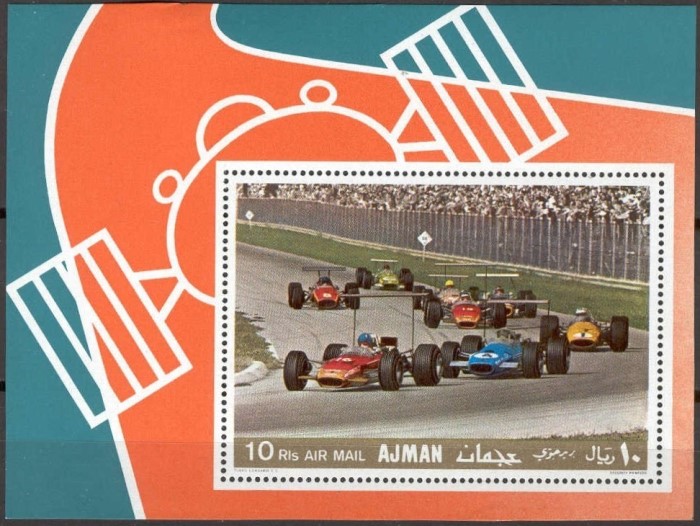 Ajman 1969 Sports Auto Racing Block 91 Souvenir Sheet