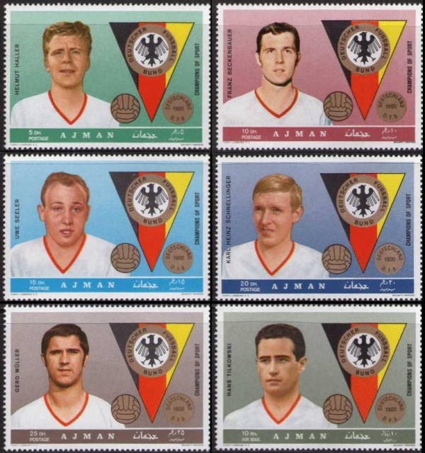 Ajman 1969 Sports German Soccer Stamps