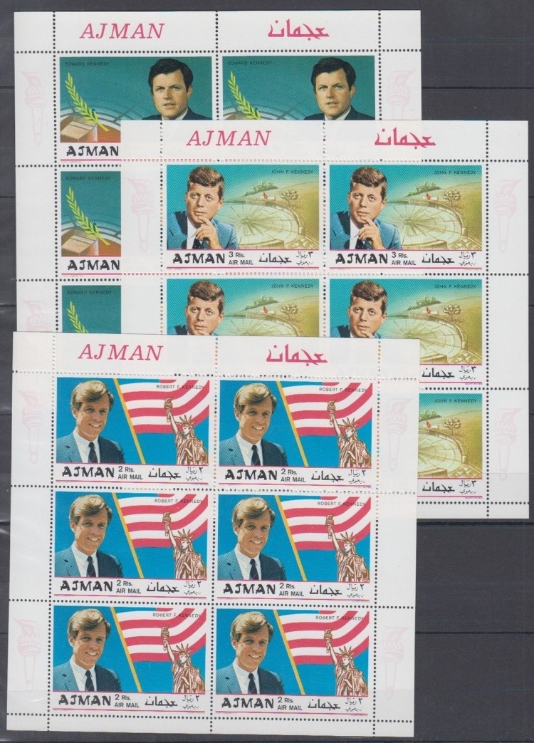 Ajman 1969 Kennedy Brothers Panes of 6