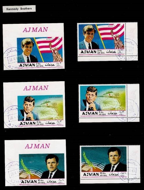Ajman 1969 Kennedy Brothers Promotional Postal Announcement