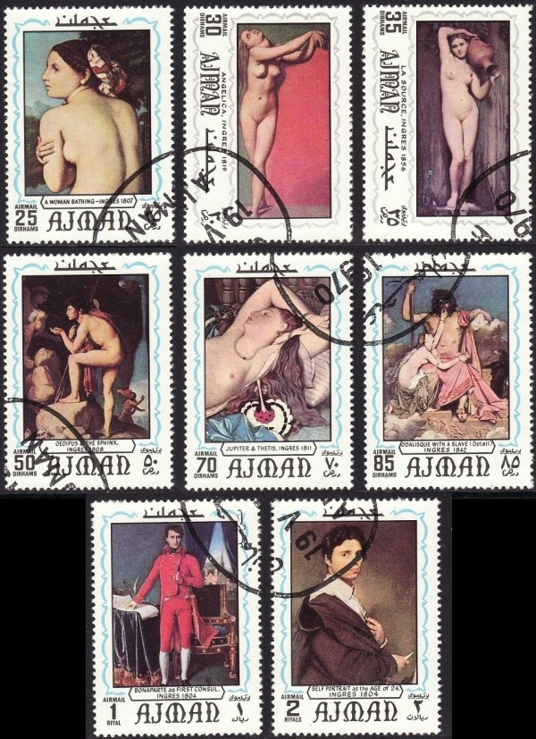 Ajman 1970 Paintings by Ingres Stamps