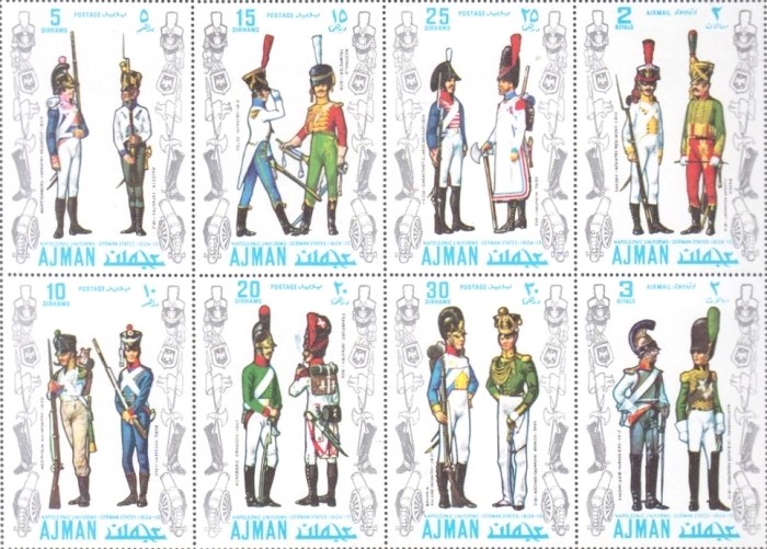 Ajman 1971 Napoleonic Uniforms (German States) Stamps