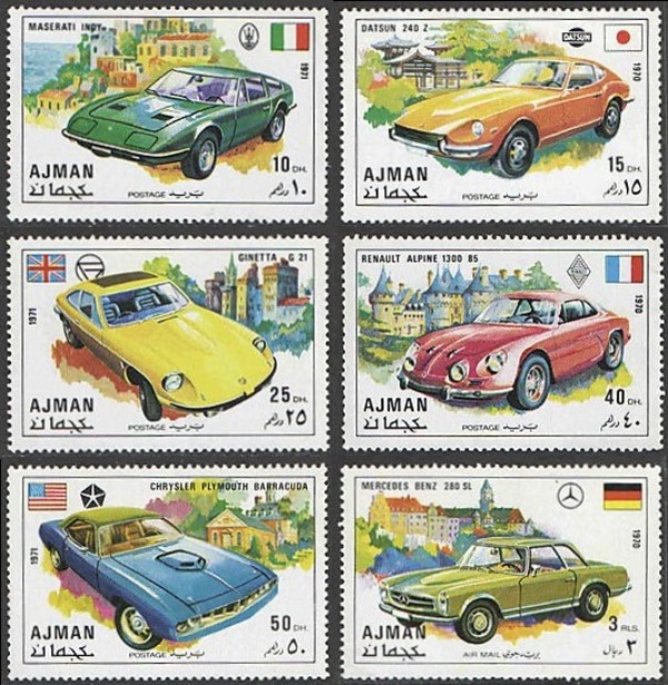 Ajman 1971 New Cars (1st issue) Stamps