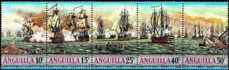 1971 Sea Battles of the West Indies Stamps