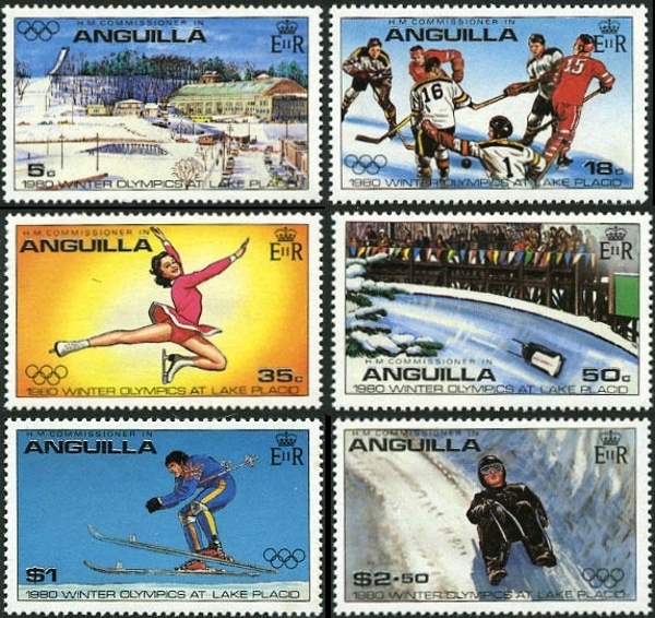 1980 13th Winter Olympic Games Stamps