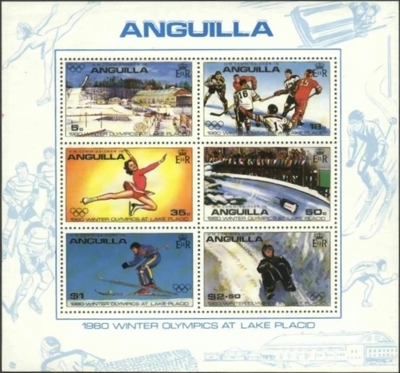 1980 13th Winter Olympic Games Souvenir Sheet