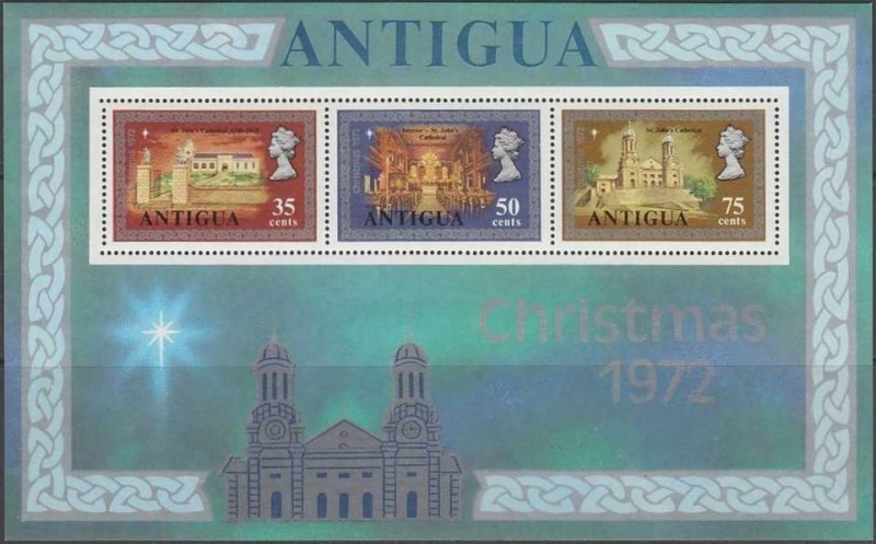 1972 Christmas and the 125th Anniversary of St. John's Cathedral Souvenir Sheet