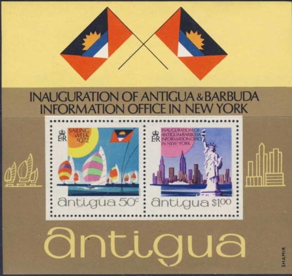 1972 Sailing Week and Inauguration of the Tourist Office in New York Souvenir Sheet