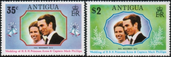 1973 Royal Wedding of Princess Anne and Captain Mark Phillips Stamps