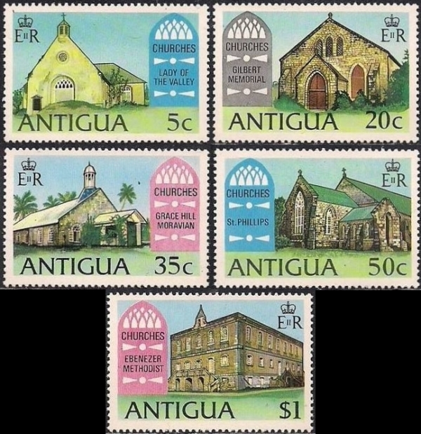 1975 Antiguan Churches Stamps