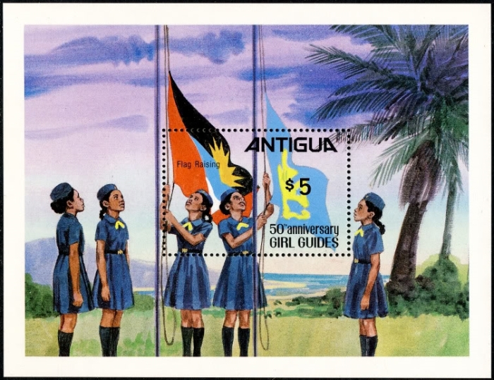 1981 50th Anniversary of Antigua Girl Guide Movement Souvenir Sheet