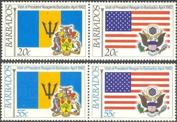1982 Visit of President Ronald Reagan Stamps