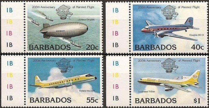 1983 Manned Flight Bicentenary Stamps