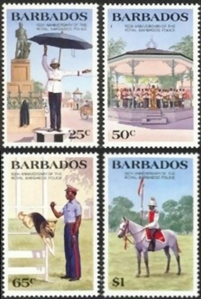 1985 Royal Barbados Police Stamps
