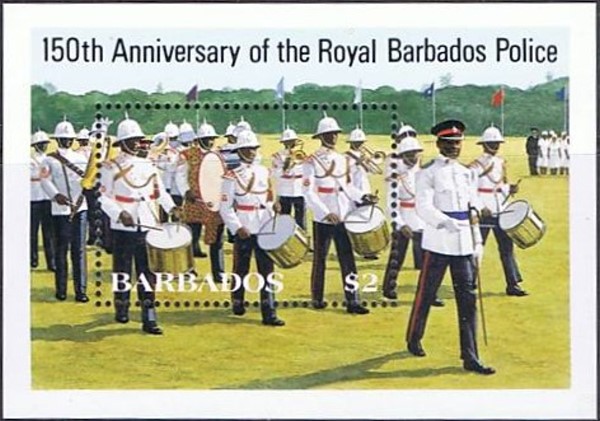 1985 Royal Barbados Police Souvenir Sheet