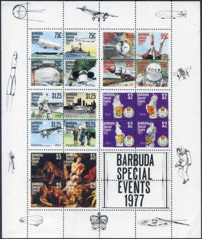 1977 Special Events and Anniversaries Souvenir Sheet