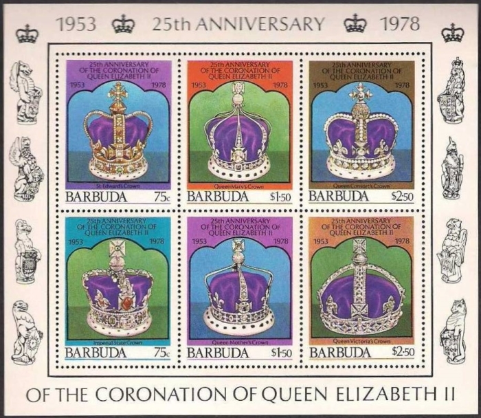 1978 25th Anniversary of Coronation (1st issue) Souvenir Sheet