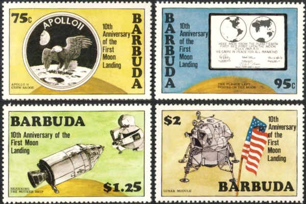1980 10th Anniversary of the First Moon Landing Stamps