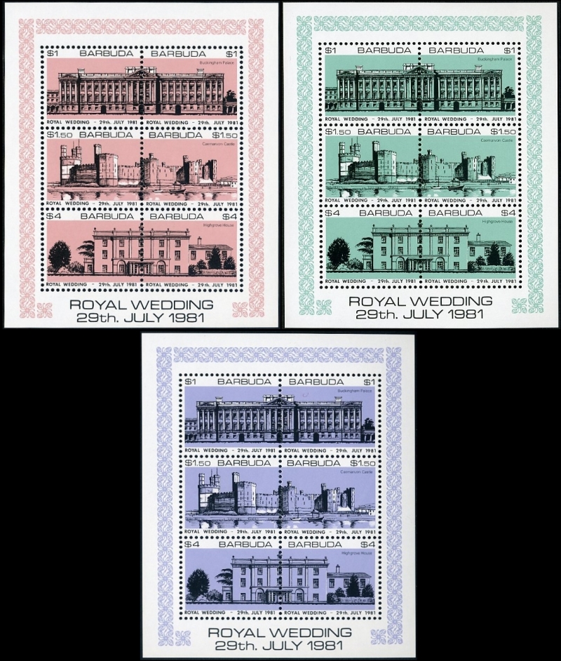 1981 Royal Wedding (1st issue) Stamps