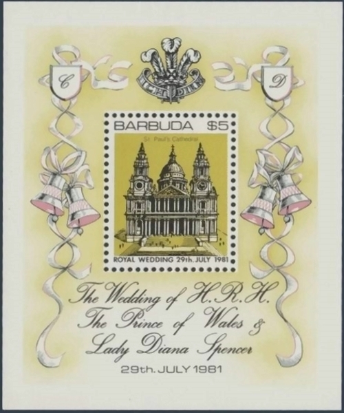1981 Royal Wedding (1st issue) Souvenir Sheet