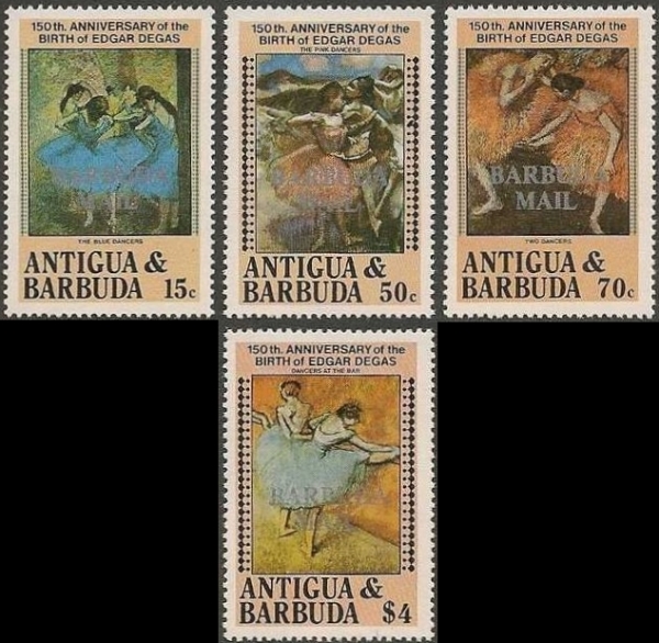 1984 150th Birth Anniversary of Edgar Degas Stamps
